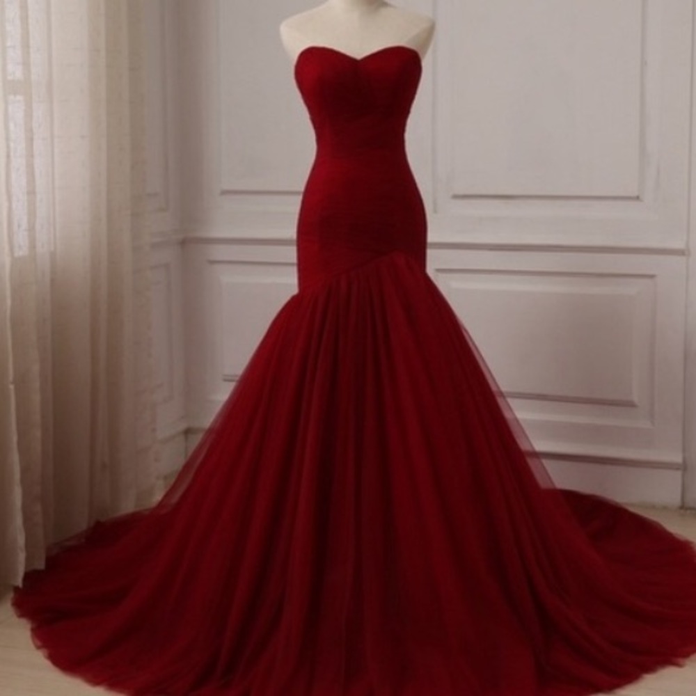 Red mermaid dress